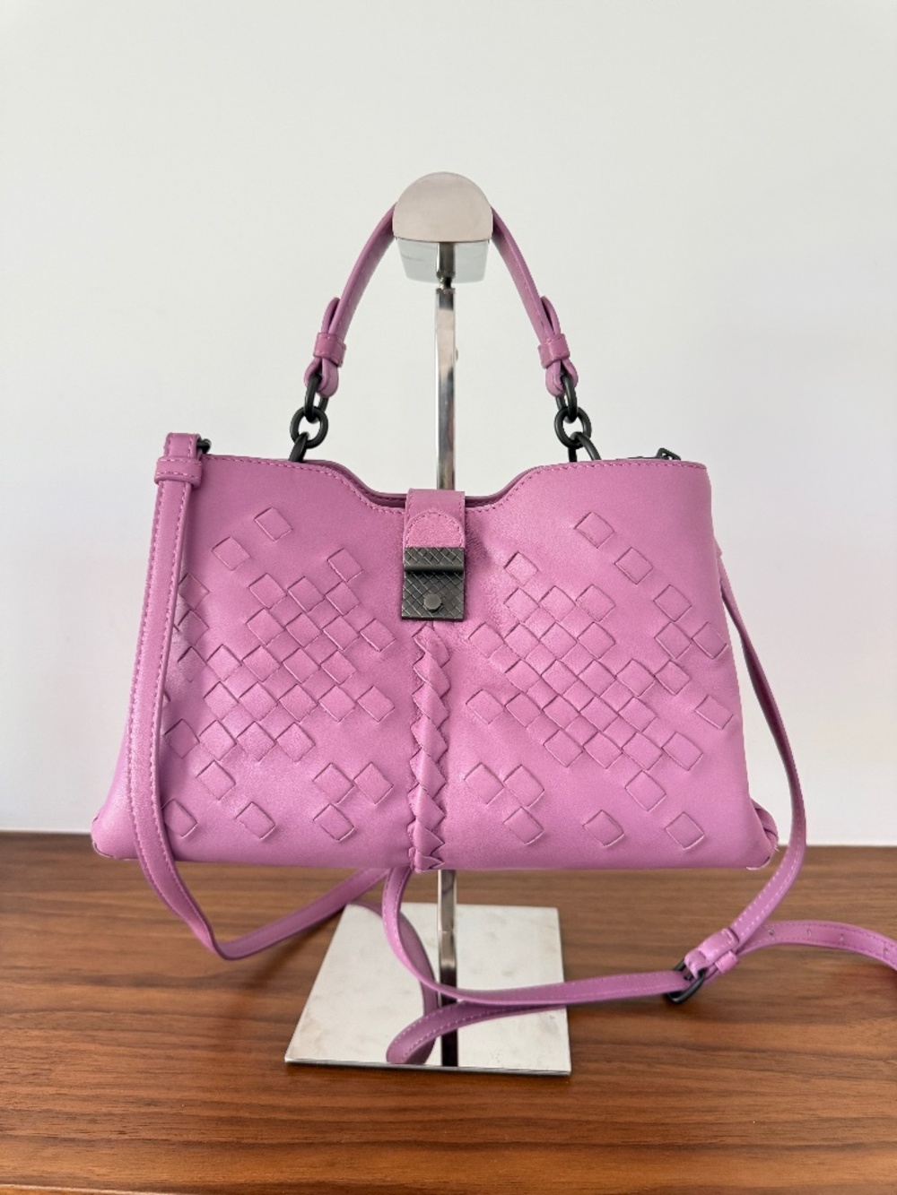 Bottega Veneta Napoli Mini Tote in Purple Pre-Owned